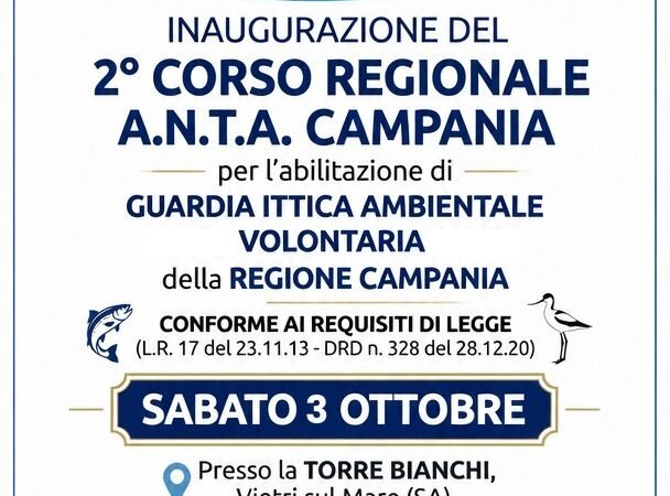 Al via il 2° Corso Regionale per Guardia Ittica Ambientale Volontaria